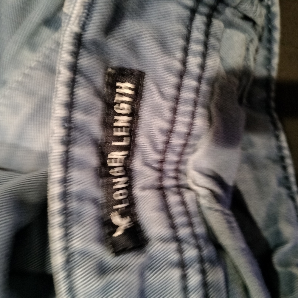 american eagle longer length flat front blue cotton shorts size 30 Inseam 11" - Picture 5 of 7